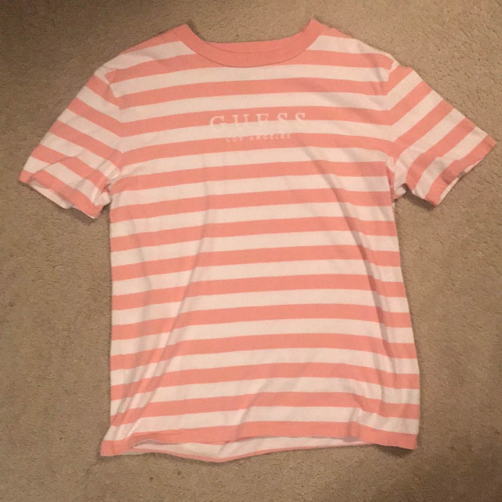 Guess Palm Striped Oversized T shirt